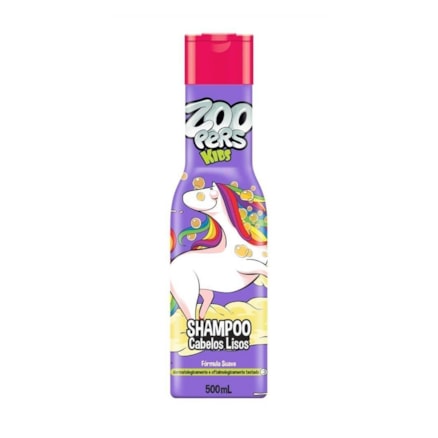 Shampoo Zoopers Kids Cabelos Lisos Fórmula Suave 500ml