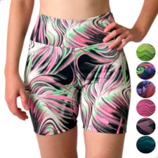 Short Academia Fitness Bermuda Suplex Cós Alto Modelador Caminhada Dia a Dia