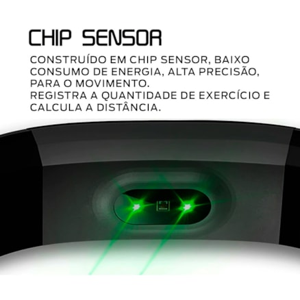 Smart Bracelet F64hr Ip68 Usb Preto