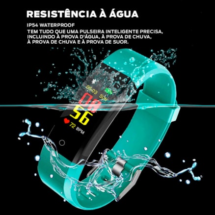 Smart Bracelet F64hr Ip68 Usb Preto