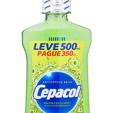 Solução Bucal Cepacol Flúor Leve 500ml Pague 350ml