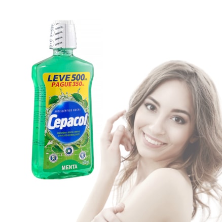 Solução Bucal Cepacol Menta Leve 500ml Pague 350ml