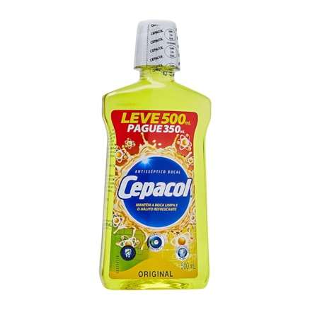 Solução Bucal Cepacol Tradicional Leve 500ml Pague 350ml