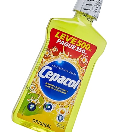 Solução Bucal Cepacol Tradicional Leve 500ml Pague 350ml