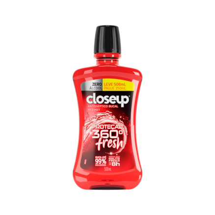 Solução Bucal Closeup Red Leve 500ml Pague 350ml