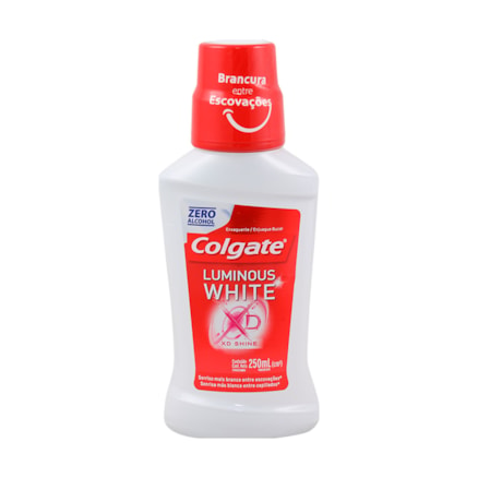 Solução Bucal Colgate Luminous White Zero Álcool 250ml