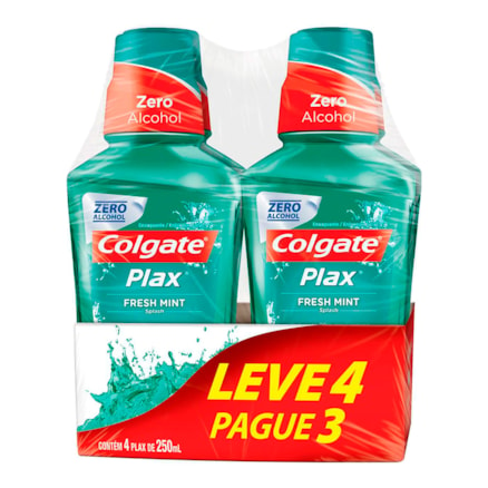 Solução Bucal Colgate Plax Fresh Mint Leve 4 Pague 3 250ml