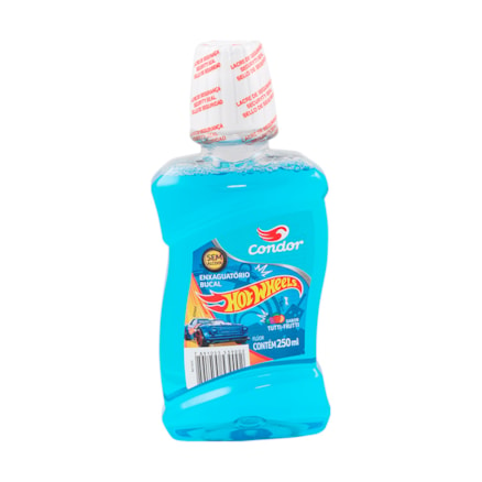 Solução Bucal Condor Kids Infantil Suave Hot Wheels 250ml