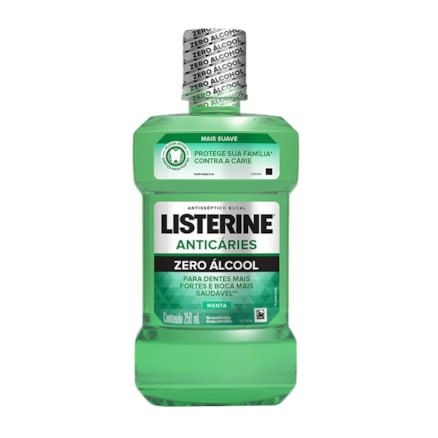 Solução Bucal Listerine Anti Cáries Zero Álcool Menta 250ml