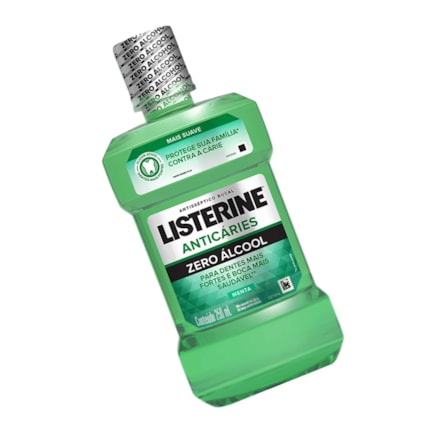 Solução Bucal Listerine Anti Cáries Zero Álcool Menta 250ml