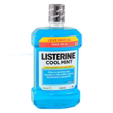 Solução Bucal Listerine Cool Mint Leve 1,5l Pague 750ml