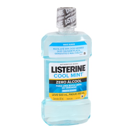 Solução Bucal Listerine Zero Álcool Cool Mint 500ml