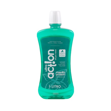 Solução Bucal Ultra Action Menta Amazon Anticárie 1l