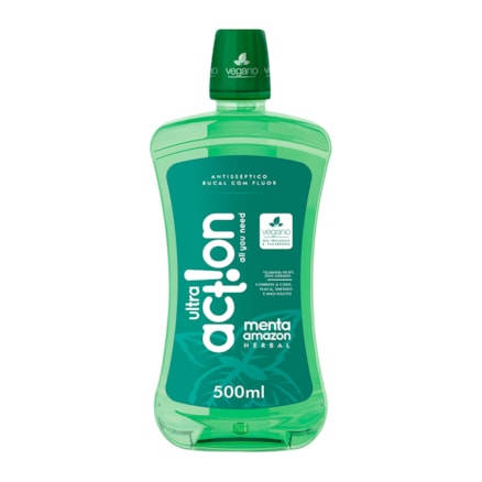 Solução Bucal Ultra Action Menta Amazon Anticárie 500ml