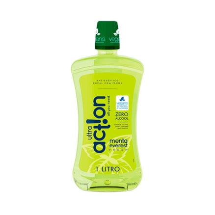 Solução Bucal Ultra Action Menta Everest Anticárie 1l