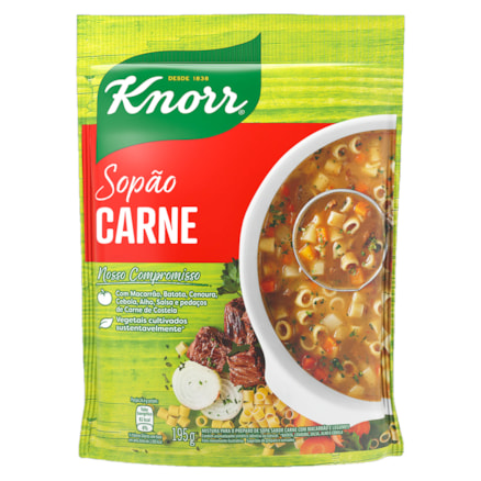 Sopão Com Macarrão Knorr Sachê Carne 195g