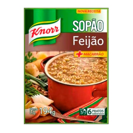 Sopão Com Macarrão Knorr Sachê Feijão 194g