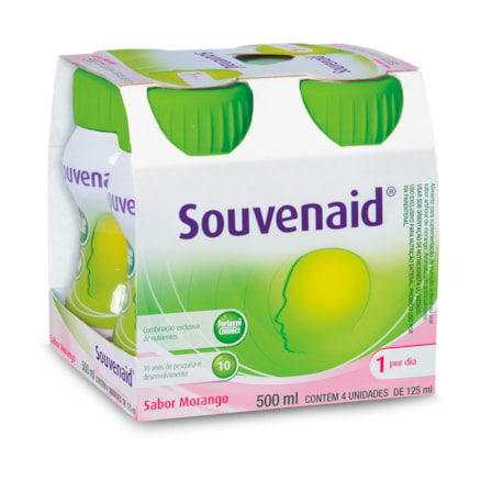 Souvenaid Danone Sabor Morango Com 4 Und 125ml