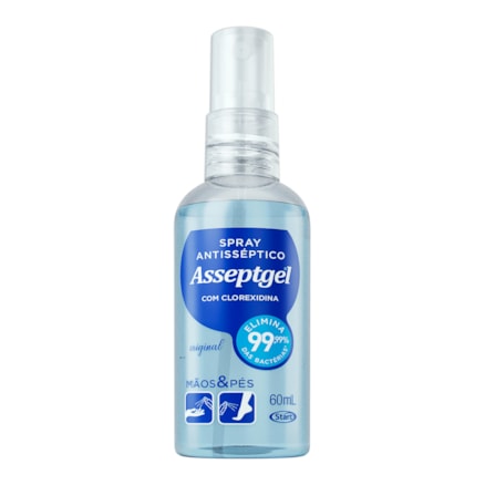 Spray Antisséptico Asseptgel Clorexidina Original 60ml