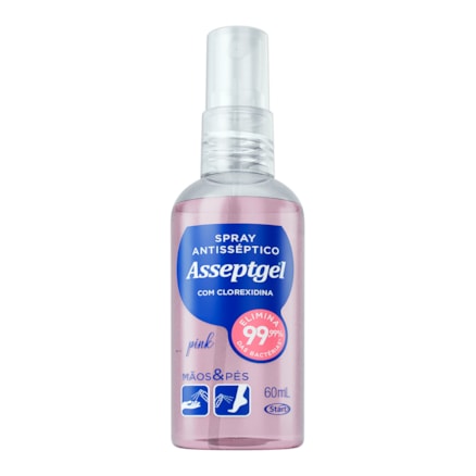 Spray Antisséptico Asseptgel Clorexidina Pink 60ml