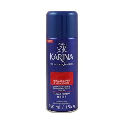 Spray Fixador Karina Fixação Normal Extrato Seda 250ml