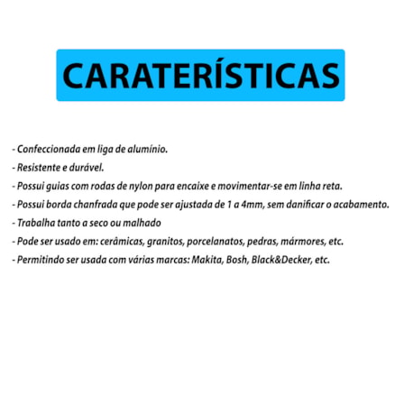 Suporte Base De Corte Guia Acabamento 45 Graus - Porcelanato Cerâmica Marmore Pedra