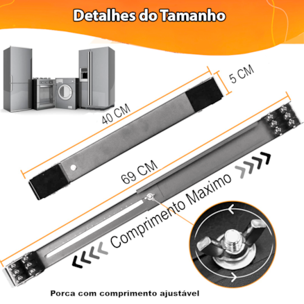 Suporte Com Rodinhas Para Lava-louças Geladeira Fogão de Aço Base Carrinho