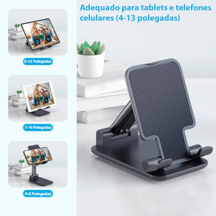 Suporte de Mesa Tripé para Celular Ajustável Smartphone Portátil Selfie Tablet