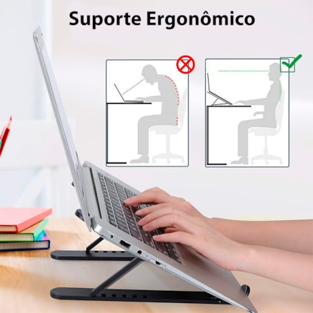 Suporte Note Apoio Para Notebook Laptop Computador Mesa Ergonômico Universal