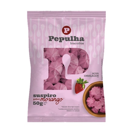 Suspiro Pepulha Sabor Morango 50g