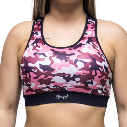 T-shirt Camuflada Bm9 Feminino 4221026 Preto / Rosa