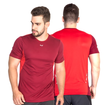 T-shirt Recortes Bm9 Masculina 4211035 Bordo