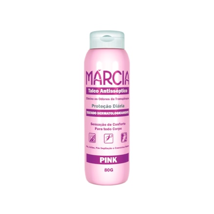 Talco Marcia Anti Séptico Pink Sensação Conforto 80g