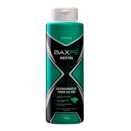 Talco Pó Bax Mentol Anti Séptico Controla Odor 100g