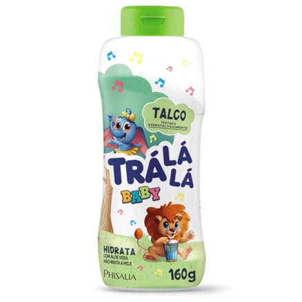 Talco Trá Lá Lá Baby Hidrata Aloe Vera 160g