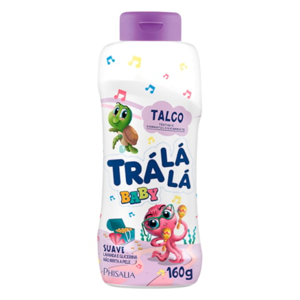 Talco Trá Lá Lá Baby Suave Lavanda E Glicerina 160g