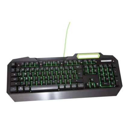 Teclado Gamer Semi Mecanico Goldentec Pc Notebook Led Verde