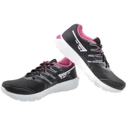 Tênis Feminino Zeus 23ZXA Branco Preto Rosa