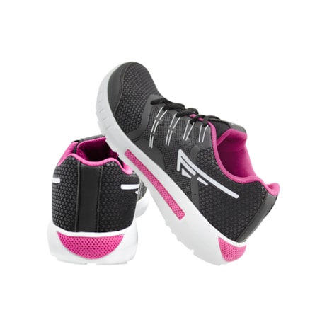 Tênis Feminino Zeus 23ZXA Branco Preto Rosa