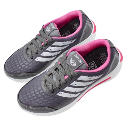 Tênis Feminino Zeus 24ZXA Branco Grafite Pink