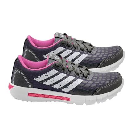 Tênis Feminino Zeus 24ZXA Branco Grafite Pink