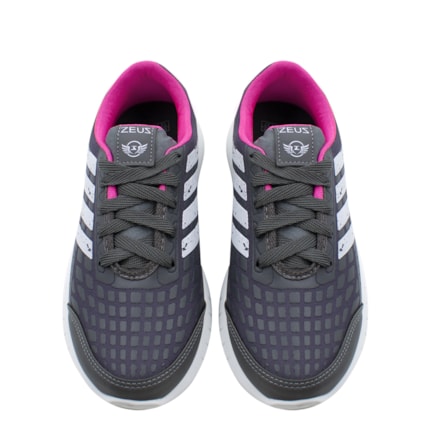 Tênis Feminino Zeus 24ZXA Branco Grafite Pink