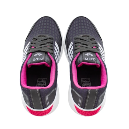 Tênis Feminino Zeus 24ZXA Branco Grafite Pink