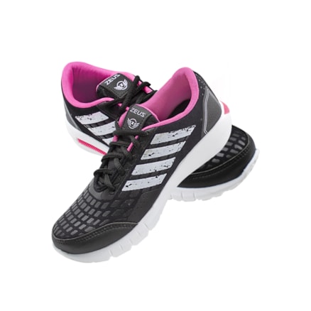 Tênis Feminino Zeus 24ZXA Branco Preto Pink