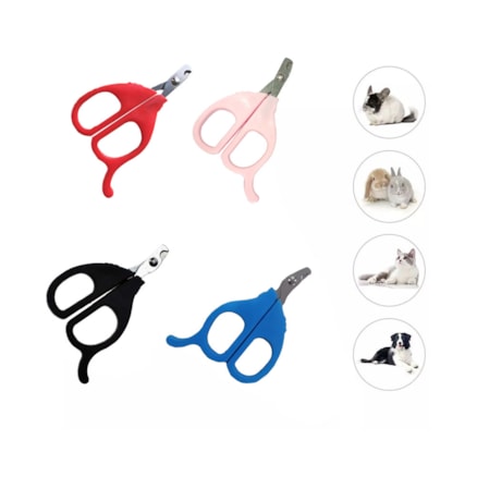 Tesoura Alicate Cortador De Unha Gatos Cães Passáros Coelhos Pet Pequeno Porte Banho e Tosa Vermelho