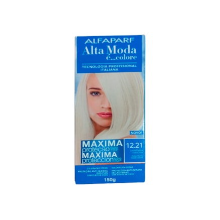Tinta Alta Moda 12.21 Louro Platina Irisé Cinza 150g