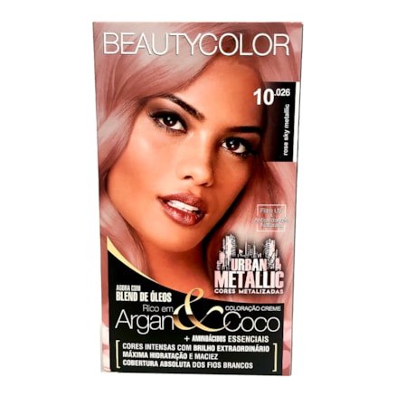 Tinta Cabelo Beauty Color Coloração 10.026 Rose Sky Metallic