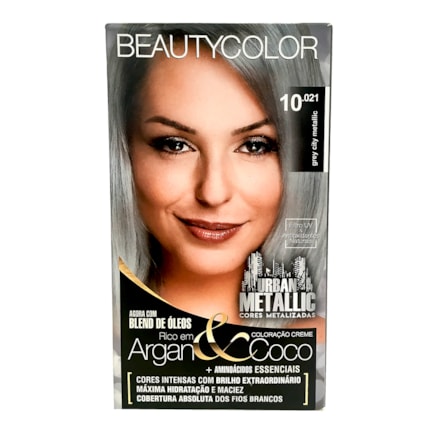 Tinta Cabelo Beautycolor Coloração 10.021 Grey City Metallic