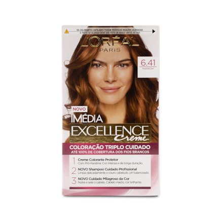 Tinta Cabelo Imedia Excellence Coloração 6.41 Marrom 47g
