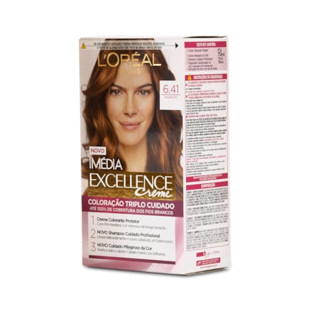 Tinta Cabelo Imedia Excellence Coloração 6.41 Marrom 47g